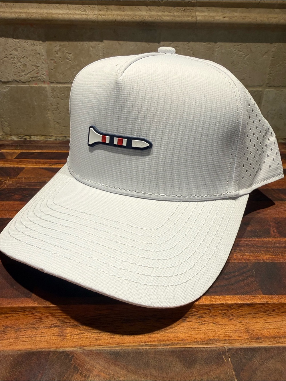 Men's White Performance Trucker Hat - Swim Collection